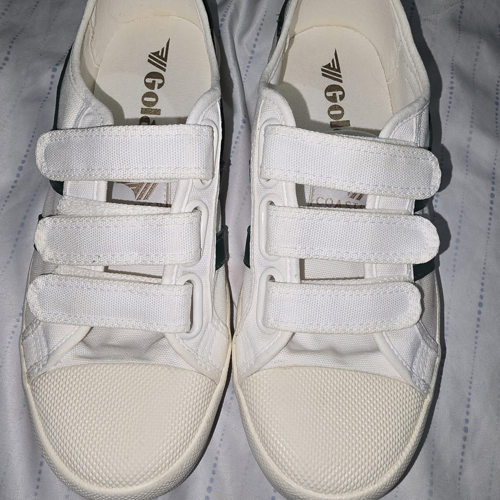 Gola Coaster Classic White and Green Trainers - Picture 5 of 8